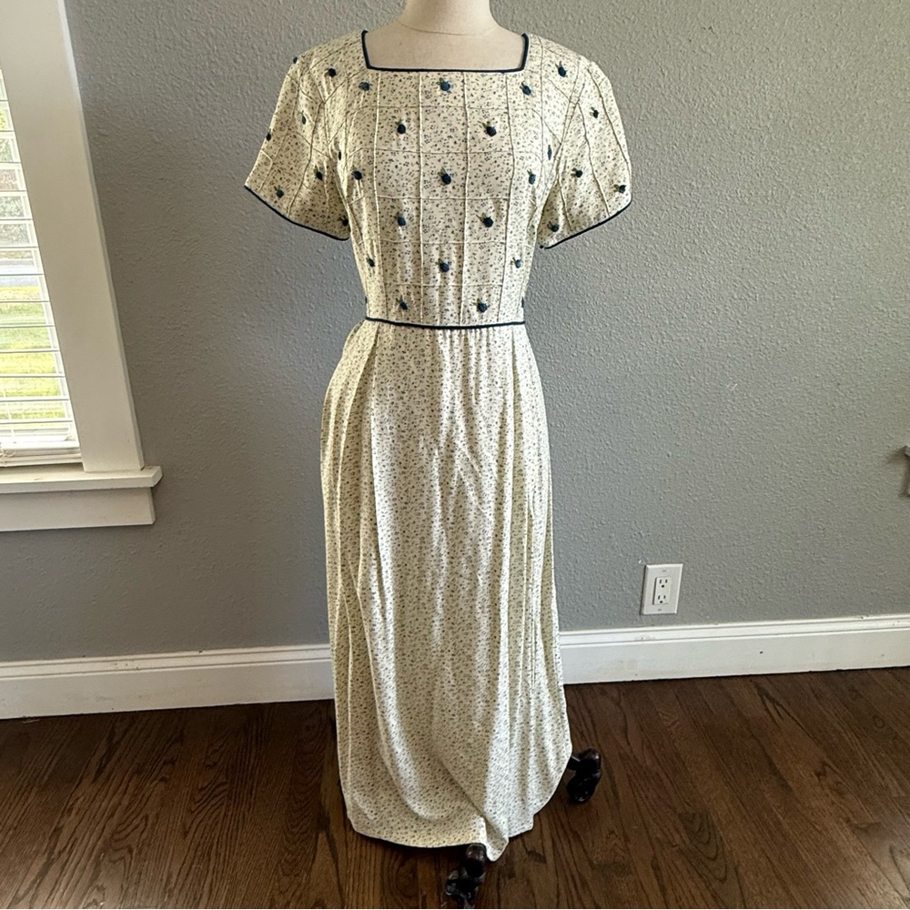 Vintage Sarah‎ Elizabeth Floral Midi Dress Size 6